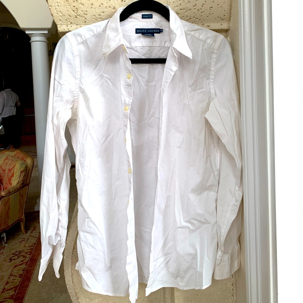 RALPH LAUREN SKINNY FIT BUTTON DOWN